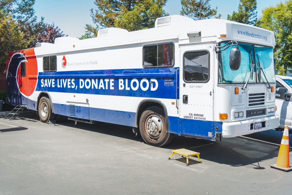 Save Lives, Donate Blood -- Blood Donation Bus