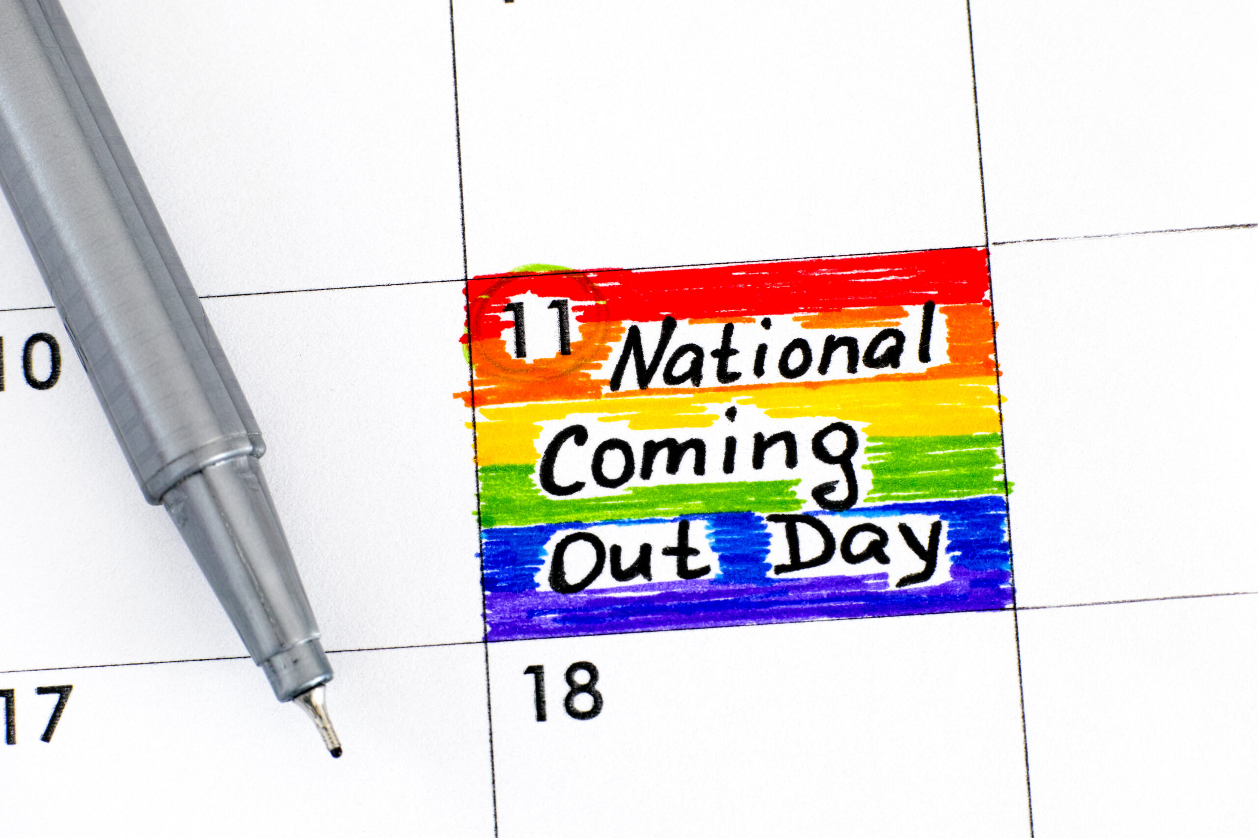 National Coming Out Day calendar notice