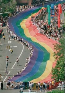 mile long flag for 25th stonewall anniversary